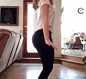 Sexy Non-Nude Ass Shaking on the Floor'