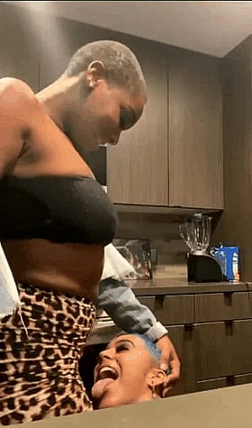 Ebony Girlfriend's Lesbian Teen Short Hair Adventures'