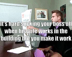Boss Caught Cheating on Wife in Office: Hard Blowjob in Public'