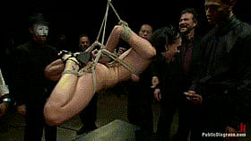 Brunette BDSM Suspension Bondage: A Wild Night of Kinky Fun'