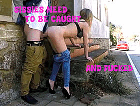 Sissy Caption: Crossdresser Needs to Be Caught'