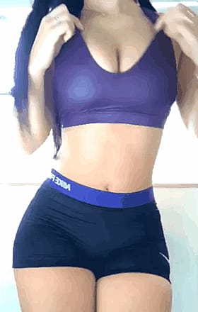 Censored Loser Sissy's Purple Sports Bra'