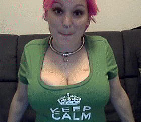 Pink Hair Big Tits Motorboat: Keep Calm and Boob on'