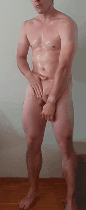 Oily Amateur Selfshot Solo Male'