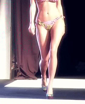 Babes Walking the Runway in Bikinis'