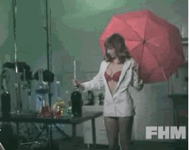 Brunette Babes with Funny Umbrellas: Hot and Non-Nude picture 1 of 1