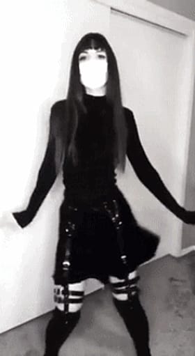 Amateur Chick Gets Naughty in Black Skirt'