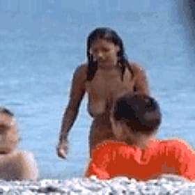 Big Tits Beach Babe'