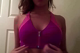 Boob Babe with Pierced Nipples'