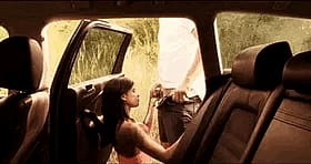 Get in the car for a wild ride with this hot babe'