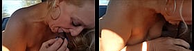 Blonde Amateur Giving a Sizzling Blowjob'