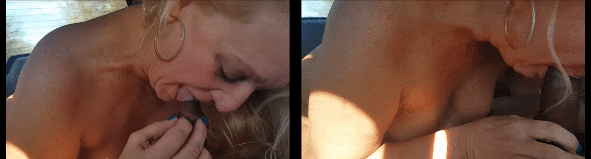 Blonde Amateur Giving a Sizzling Blowjob picture 1 of 1