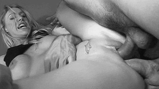 Blonde Babe Gets Double Penetration in Threesome Fuck Fest picture 1 of 1