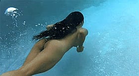 Teen Ass Swimming in the Ocean'