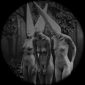 WTF Nude Horror: Three Weird Naked Figures Standing in the Woods'