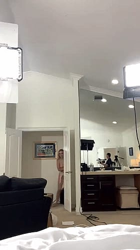 Blonde Pornstar's Big Tits Ass Show'