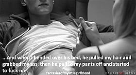 I BENDED OVER HIM ON HIS BED, HE PULLED MY PANTS OFF'