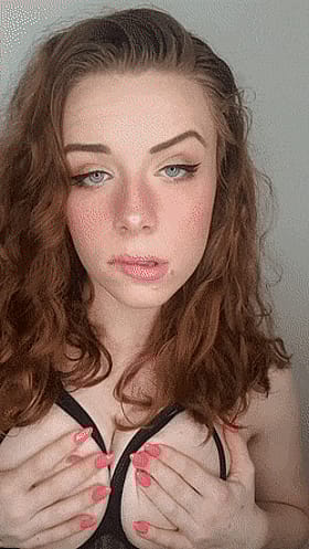 Babes with Ahegao: Pink Lingerie and Red Hair'