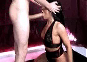 Brunette Babe Gets Face Fucked by Big Dick'