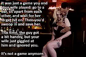 Cuckolded at the Bar: Groping Hands and Teasing Captions'