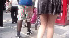 Sexy Asses Walking Down the Street'