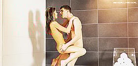 Hardcore Athletic Naked Shower Sex'
