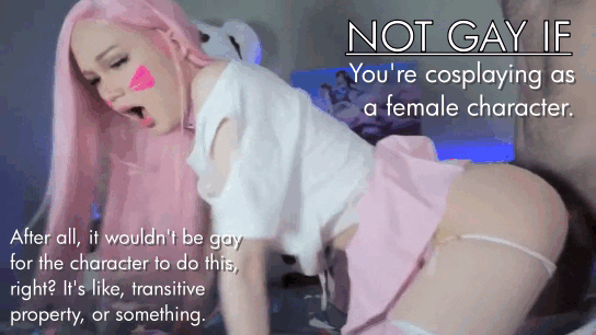 Pink Hair Cosplay Chick Gets Not Gay picture 1 of 1