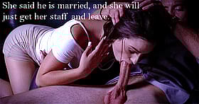 Hotwife Gives A Blowjob To A Cuckold'