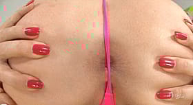 Pink Bikini Bottoms: A Sizzling Hot Ass Showcasing Her Panties'