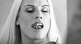 Blonde Babe with Big Tits Giving a Sensual Blowjob'