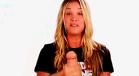 Blonde Celebrity Girlfriend Masturbating with a Fake Dick'