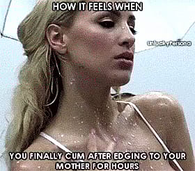 Big Tits Caption: Cumshot After Edging To Your Mom For Hours'