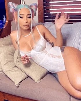Celebrity Latina Lingerie Model Poses in White Lace'