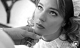Cuddle with me, baby - that look on your lips is driving me wild!'