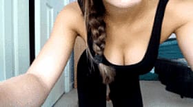 Hot Babe in Black Tank Top'
