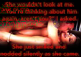 She's a hotwife and he's a cuckold: Caption of a man and woman having sex'