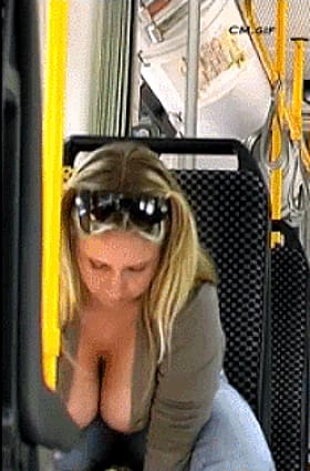 Blonde Mature Amateur Big Tits Bus Ride'