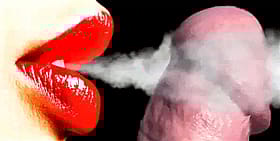 Blowjob with a Smoking Hot Cumshot'