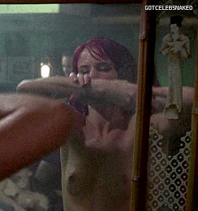 Hot Celebrity Nude in Mirror'