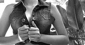 Big Tits Babe's Denim Jacket'