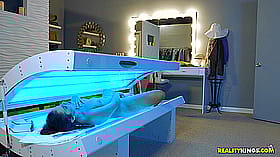 Caught Masturbating in Tanning Bed: Violet Starr's Sizzling Sexcapade'