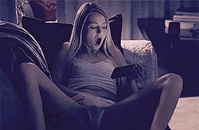 Teen Masturbation: Watching Porn in Bed'