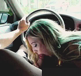 Blowjob Bitch Gets Fucked in Car'