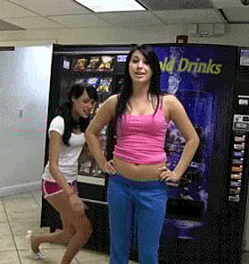 Hot Chick Flashing Her Tits in Public'