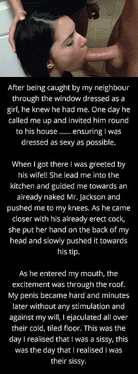 Sissy Caption: Neighbor's Wife Leads Me Into The Kitchen'