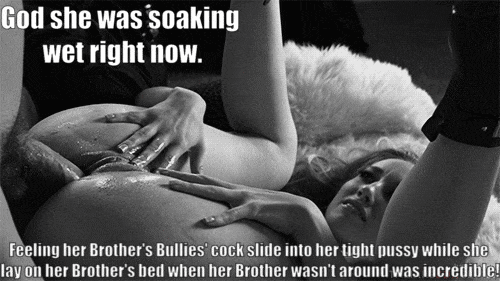 Sis' Pussy Gets Slippery When Brother's Bullies Cock Slides In picture 1 of 1