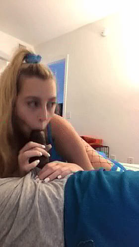 Cute Teen Sucking Real Amateur Black Cock'
