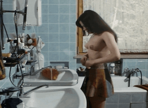 Vintage Nude Scene in Bathroom: Teen Girl Exposed picture 1 of 1