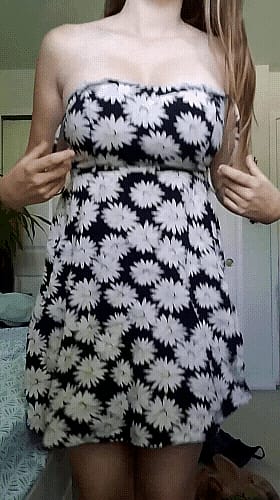 Amateur Big Tits Bouncing Boobs Sundress Teasing Titty Drop'
