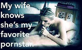 My hotwife loves to cuckold me with her favorite cuckold caption.'